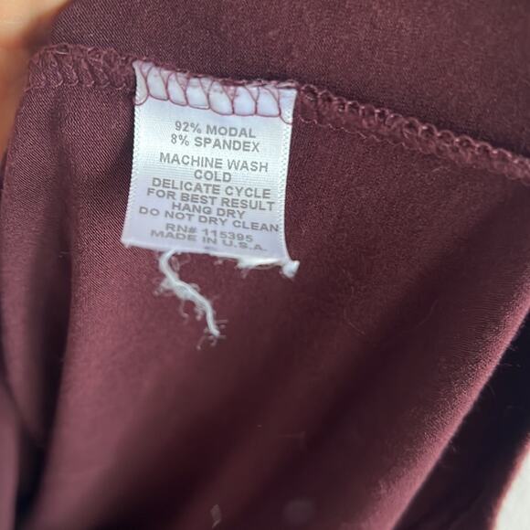 Fighting Eel Eggplant Maroon Purple V Neck Stretchy Dress Hawaii Paradise Aloha - Picture 6 of 6